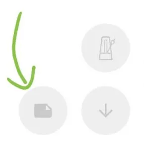 An arrow points to a button with a 'new page' icon.